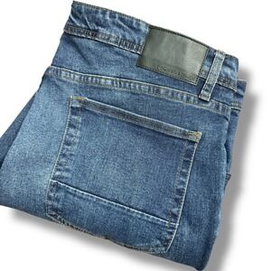 Nickel & Iron Men's Blue Wash Denim Jeans Size 36x30 (38x30) Straight Leg Fit